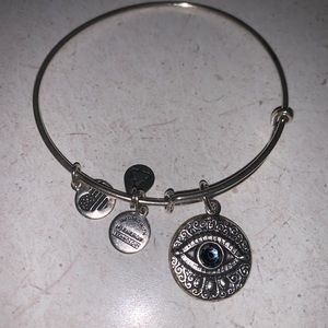 Alex and ani evil eye silver bangle bracelet.